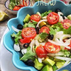 Greek salad A picture of Greek salad.