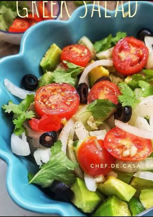 A picture of Greek salad.