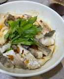 鱸魚蒸粄條（電鍋料理）