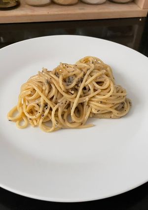 Foto resep Spaghetti Cacio e Pepe (Keju dan Lada)