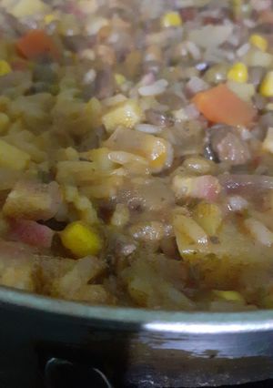 Una foto de Guiso de lentejas con arroz (a lo Yorch)