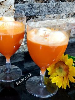 عکسی از دستور آب هویج بستنی