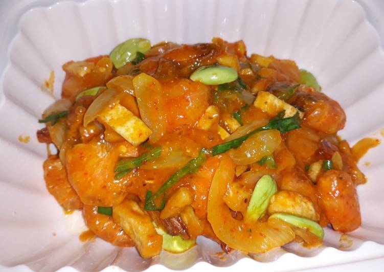 Udang Tahu Saus Padang