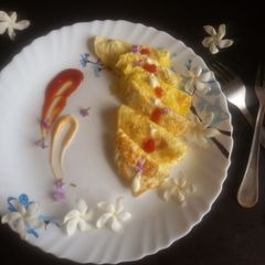 A picture of Paneer stuff mini omelette.