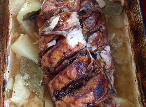 Una foto de Lomo de cerdo asado