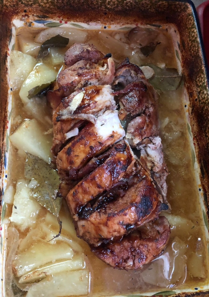 Una foto de Lomo de cerdo asado