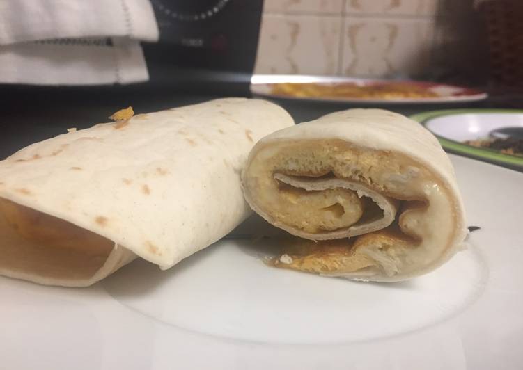 Fajita de tortilla francesa y queso Cabra con toque crujiente