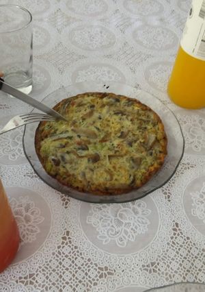 Una foto de Tortilla de hongos