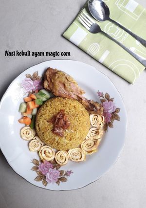 Foto resep Nasi kebuli ayam magic com