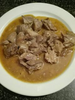 Una foto de Magro de cerdo ibérico en salsa con especias para burritos