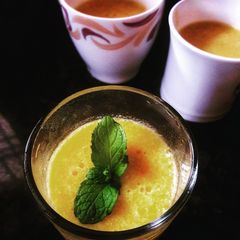 Mango agar agar pudding A picture of Mango agar agar pudding.