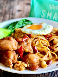宮保雞丁義大利麵 的食譜成品照片