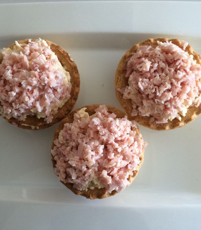 Una foto de Relleno de jamón para tartaletas saladas