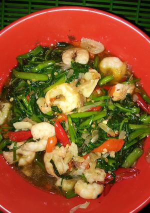 Foto resep Tumis kangkung udang