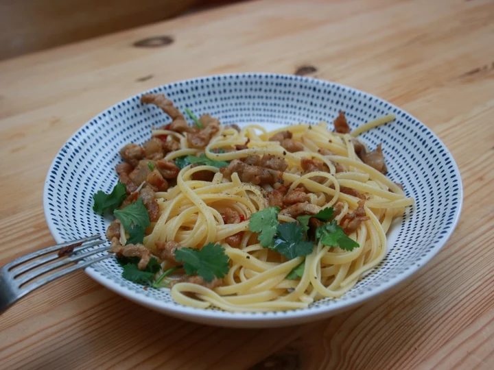 Recipe Thai style pork pasta which Delicious