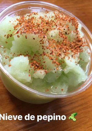 Una foto de Nieve de pepino 🥒