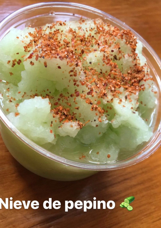 Una foto de Nieve de pepino 🥒