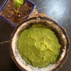 A picture of Torai chilka chutney (Ridge gourd skin chutney).