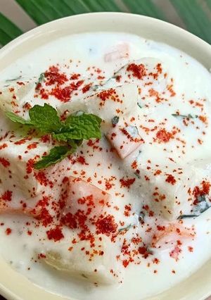 A picture of Aloo raita.