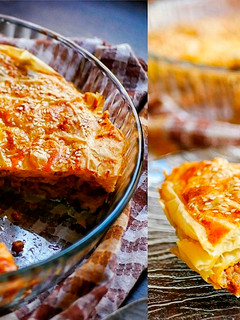 Фото Пирог с мясом из теста фило.