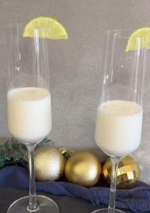 Una foto de Sorbete de limón con cava