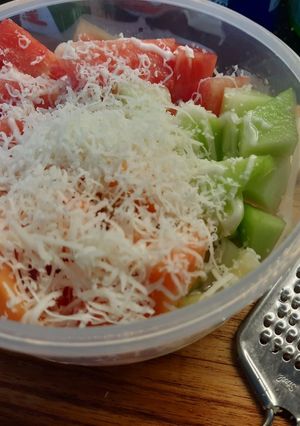 Foto resep Salad buah sederhana