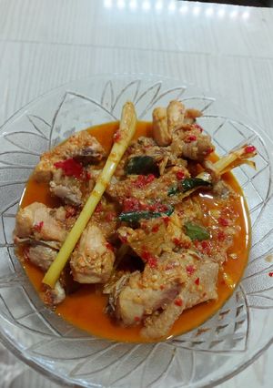 Foto resep Ayam bumbu Merah rebus no santan
