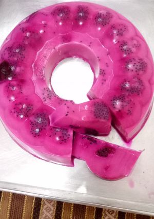 Foto resep Puding Merona Buah Naga Merah