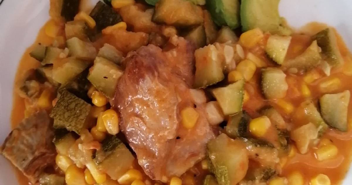 Carne de cerdo con calabacitas - 78 recetas caseras- Cookpad