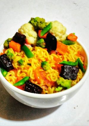 A picture of Noodles and Veggies.