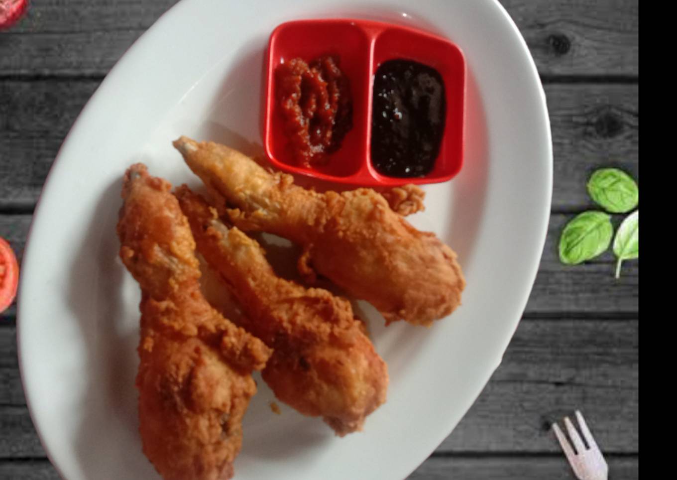 Ayam goreng lengkuas + sambel terasi dan sambel kecap