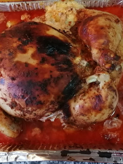 Una foto de Pollo entero relleno