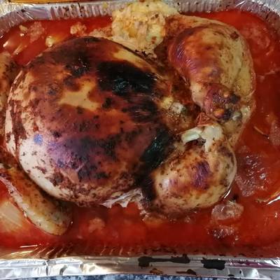 Pollo entero relleno Receta de Franny- Cookpad