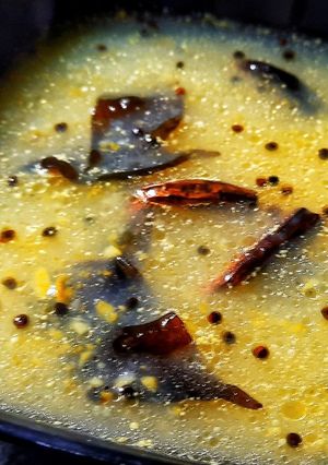 A picture of Raw mango rasam.