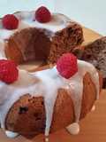 Queque integral con coco y chips de chocolate