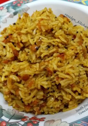 A picture of South Indian Tomato Rice.