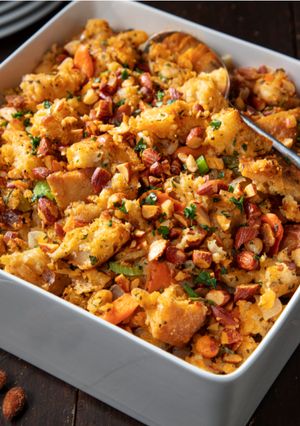 A picture of Spicy Sriracha Stuffing.