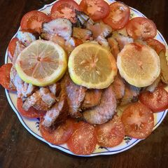 A picture of California Farm Achiote Pork Steak.