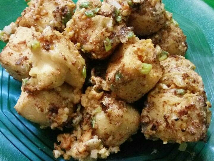Cara Gampang Menyiapkan Resep Tahu goreng telur asin (tofu salt eggyolk) yang Lezat Sekali Anti Ribet, Mantap Sekali