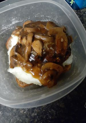 A picture of Mushroom Burger Manhattans.