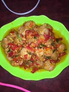 Foto resep Tumis bakso pedas