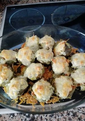 Una foto de Alcachofas rellenas de escabeche