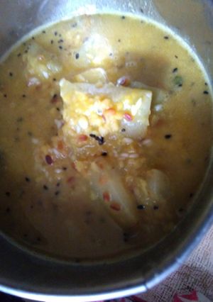 A picture of Bottle gourd moong daal.