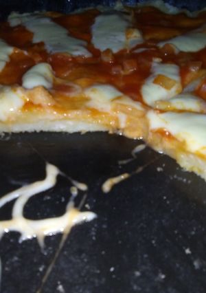 Una foto de Pizza con miga de pan!!😉