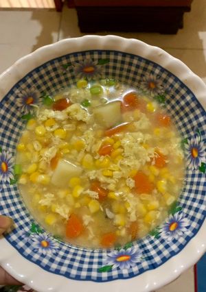 Foto resep Sup Jagung Telur, kentang, wortel