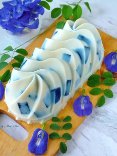 Foto resep Puding Mozaik Bunga Telang