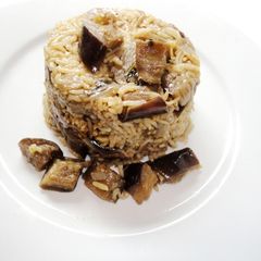 A picture of Baingan Pulao (Eggplant).