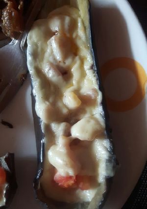 Una foto de Berenjenas con relleno sencillo