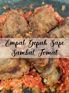 Foto resep Empal Gepuk Sapi Sambal Tomat Pedas