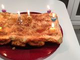 Tarta de torrijas a la miel